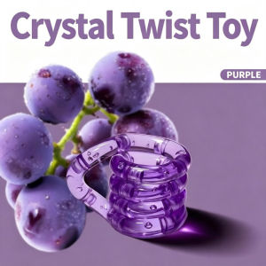 Sensory Twist Fidget Toy Crystal Clear Bend Loop Stress Relief Focus Aid For Kids Teens School Office Use
