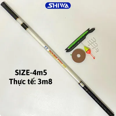 Cần Câu Tay 3H Double Fish - Cần Câu Đài - Cần Câu Rút Gọn Size 2m7/3m6/4m5 - Chất Lượng- Giá Rẻ- SHIWA
