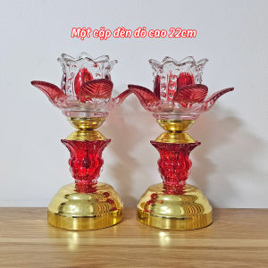 Đèn Bàn Thờ Hoa Sen Cao Cấp Có Led Siêu Sáng CHÂN THIỆN MỸ Đồ Trang Trí Bàn Thờ Gia Tiên Bàn Phật
