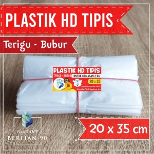 Plastik Hd Tipis 20x35 /  Plastik Buram Tahan Panas/Plastik Anti Panas 1 Pack 5 Ikat Kapasitas 3 Kg