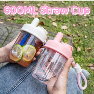600ML Safe Leakproof Sippy Cup with Straw for Girls Portable Kids Tumbler for Outdoor