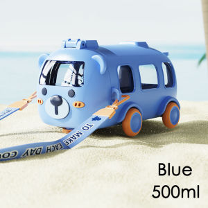 SKISOPGO Baby Bus Water Bottle Straw Drinking Bottle BPA Free Kids Bottle Leak-Proof Botol Air