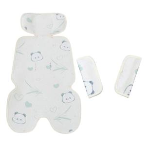 Comfortable Baby Strollers Cooling Mat Seat Cushion Ice Silk Pad with Multiple Belt Hole Feature for Infant Toddler