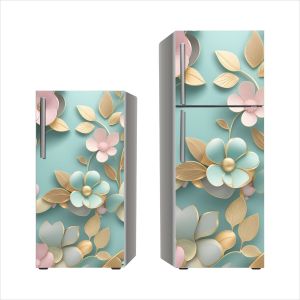 Sticker Kulkas 1 Pintu Dan 2 Pintu Motif Bunga Katalog 1