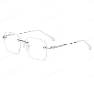 Sunrichh แว่นสายตายาวไร้กรอบ แต่งกลิตเตอร์ กันแสงสีฟ้า ความคมชัดสูง แว่นตาโมเดิร์นสไตล์เก๋สำหรับผู้หญิงที่ชอบลุคทันสมัย