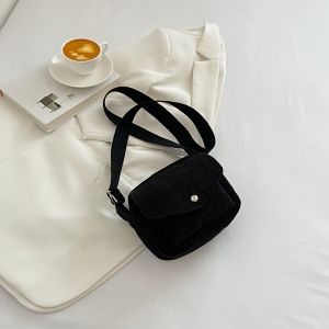 Tas Selempang Bahu Wanita Tas Mini Tas Muat HP Tas Bahan Corduroy