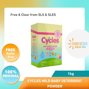 CYCLES Mild Baby Detergent Powder 1 Kg - Deterjen Bayi anti iritasi