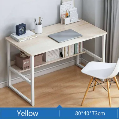 JIAJU Student Study Desk Meja Computer Table Laptop Modern Writing Living Room Furniture Double Layer Office Desk Writing Meja 办公桌学习桌