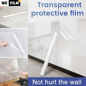 Transparent Wallpaper Latex Paint Wall Protective Film Static Removable Not Hurt Wall Waterproof Oil-proof Film