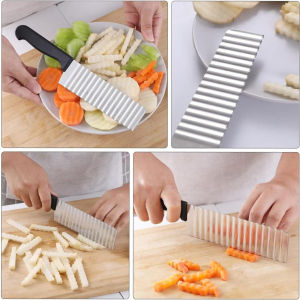 มีดหั่นหยัก มีดหั่นมันฝรั่ง ใบมีดสแตนเลส มีดหั่นผัก ผลไม้ มีดหั่นแบบหยัก