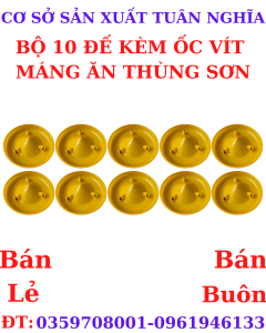 Phụ Kiện Đế Lắp Máng Ăn Xô Sơn Cho Gà Vịt Ngan Dùng Tiện Lợi Hiệu Quả Nhất.