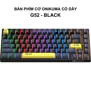 Bàn Phím Cơ ONIKUMA G52 - Bàn Phím Gaming Có Dây Cùng Đèn Nền RGB Ấn Tượng