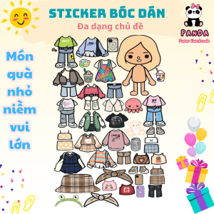 (31B)Bộ Avatar Sticker đồ chơi bóc dán đồ chơi giấy giúp bé sáng tạo không ngừng
