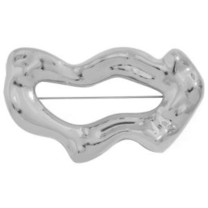 Fashionable Hollow Alloy Brooch Accessory With Gold or White K Finish For Women And Business Professionals