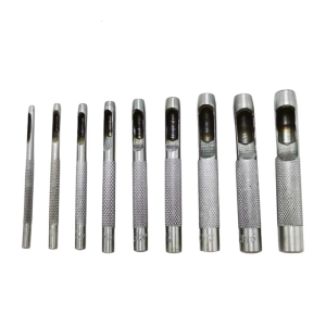 Heavy Duty Carbon Steel Hollow Hole Punch Tool Punching Drill With Multiple Size For Leather Paper Plastic Materials