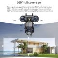 X-DEAL V380 PRO Cctv Camera 6MP 3 Lens 3 Screens Outdoor Waterproof IP66 Connect Cellphone CCTV With Audio And Speaker Wireless Wifi Connect 360 Home IP Security Cameras HD 1080P Night Vision With Alarm Sensor Smart Camera CCTV With Voice. 