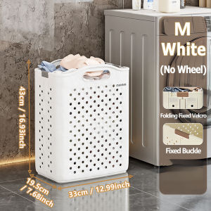 Large Foldable Laundry Basket With Wheels and Handers Dirty Clothes Toy Storage Basket Yoga Mat Home Organizer