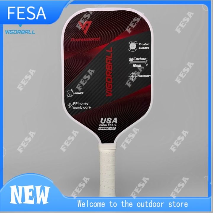 Pickle Ball Paddle Set Of 2 T700 Raw Carbon Fiber For Pros Carbon Friction Surface Polymer Honeycomb Core Enhanced 777893 - View #7