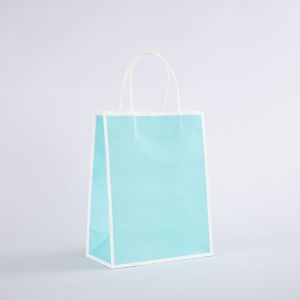 5 PCS Paper Bag with Handle Border Gift Party Favor Package Kraft Goodies Gift Bag Wedding Party Kertas Tapak Besar