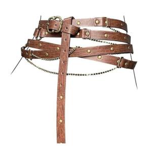 Women Adjustable Belt PU Leather Waistband with Multilayer Design For Enhancing Various Outfit and Dresses