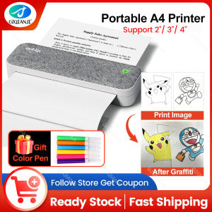 Painting Graffiti Use Color Pen Peripage A40 Therma A4 Printer Wireless Bundle Fold Paper for Office Electronics Computer Printing Maker Painting Graffiti Use Color Pen