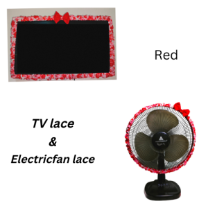 TERNO/PAIR TVLACE AND FAN LACE  FASHIONABLE & QUALITY SIDE DUST COVER TV LACE AND FAN LACE   HOME DECORATION