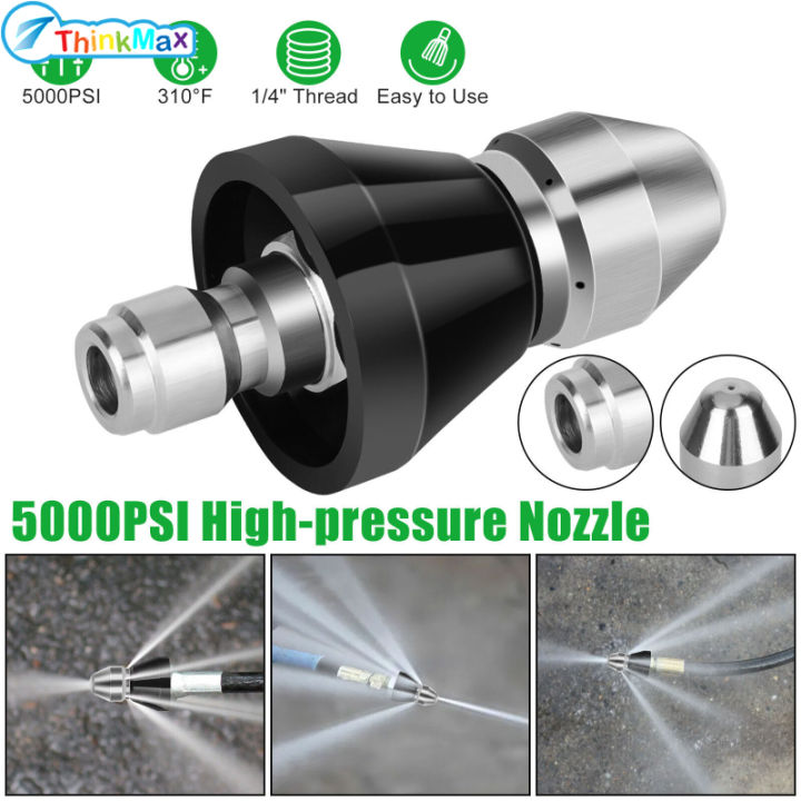 Sewer Cleaning Nozzle With Front Nozzle And 6 Rear Nozzles Stainless ...