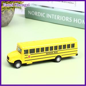Fanzi โมเดลรถโรงเรียนแบบเฉื่อยทำจากโลหะผสมรถของเล่นแบบดึงถอยหลังได้สำหรับเป็นของขวัญของเล่นเด็กผู้ชายสำหรับเด็กวันเกิด