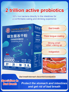 Gut Health & Bad Breath Probiotics Powder/Probiotics Tablets For Adults/Daily Digestive Support/Oral Care/Detox & Stomach Relief/Probiotic Supplement Men & Women