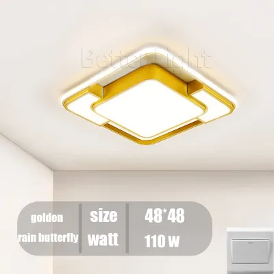 LED Ceiling Light 3 color with remote Living room bedroom light modern ceiling lamp home lighting With switch 80W