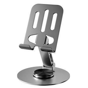 T12 Holder Hp Besi Metal Aluminium Rotasi 360 Derajat Holder Desktop Multifungsi
