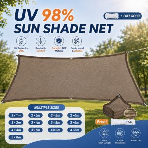 COD Sun Shade Sail Garden sun shade Net Car Cover Sunshade Net Outdoor Anti-UV 98% Awnings Shelter Garden Patio Pool