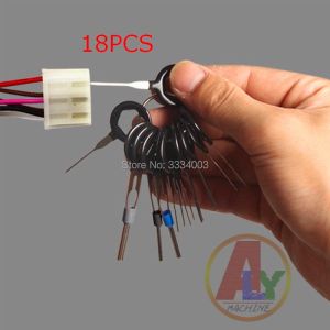 18PCS Auto kereta Plug papan litar Wire Harness Terminal pengekstrakan pilih penyambung Crimp Pin kembali jarum buang Set alat