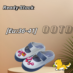 Ready Stock womens slippers can be worn with decorative items breathable and can be worn out in water. Fashionable half slippers