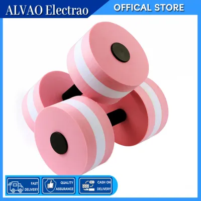 Floating Dumbbells Swimming Exercise Equipment 1 or 2 Pcs Eva Foam Water Dumbbells for Swimming Pool Fitness Weights for Weight Loss Aerobic Exercise Barbell Workout Equipment Water Aerobics Training