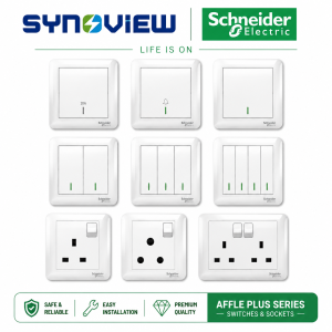 SCHNEIDER AFFLE PLUS SERIES WHITE WALL SWITCH | 10A 250V & 20A 250V | switch socket 13A / schneider door bell