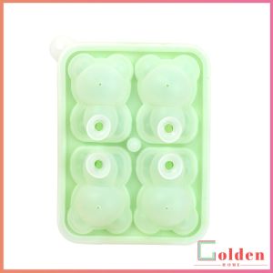 Golden แม่พิมพ์ทำน้ำแข็งรูปหมี ซิลิโคนทำน้ำแข็งรูปหมี ice cube mold