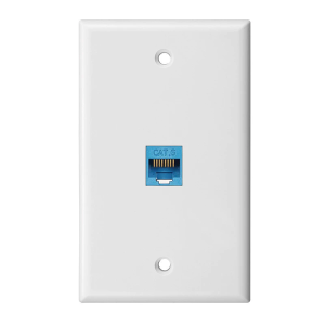 Cat6 Ethernet Wall Plate With RJ45 Jack Female To Female Compatible With Cat6/5/5e Ethernet Devices