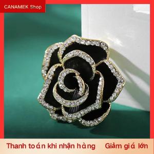 CS 1PC rhinestone hoa trà hoa trâm cài cho phụ nữ men pin đồ trang sức thời trang