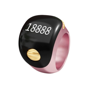 Nhỏ tasbih zikr Nhẫn 3 kích thước hoán đổi cho nhau cầu nguyện truy cập nhẫn không thấm nước kỹ thuật số Máy đếm cầm tay cho người Hồi giáo