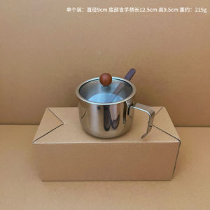 304 Stainless Steel Acacia Wood Seasoning Bottles and Jars Salt Mixing Jars Kitchen Storage Boxes Condiments for Household Use