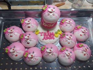 Bánh bao tao hình nhân ngọt - mẫu em bé rắn 2025