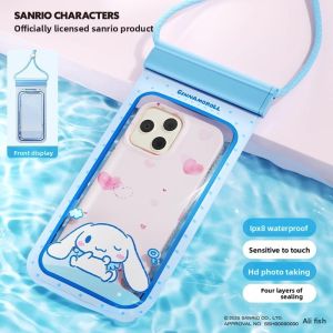 Sanrio Hello Kitty Waterproof Case IPX8 Touchscreen PVC ABS Phone Pouch for Beach Swimming LFB373