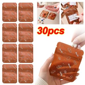 KEYOOL 30Pcs Moisture Proof Storage Bags Sealed Lightproof Aluminum Foil Bags Label Sticker Travel Pill Bags Travel Storage