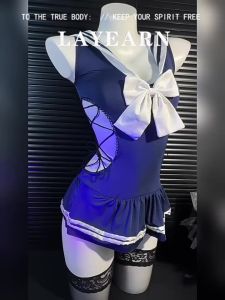 CP51 Bộ Cosplay Jumsuite thuỷ thủ đính nơ triết eo quyến rũ gợi cảm CP51