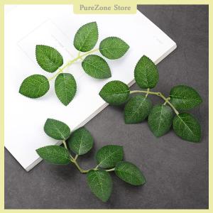 [PureZone] 10/30/50pcs Rose Leaves Artificial Greenery Rose Flower Leaves DIY Craft