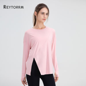 Reytorrm Atasan Baju Kaos Olahraga Wanita Lengan Panjang Fitnes Yoga&Gym .(CX009)