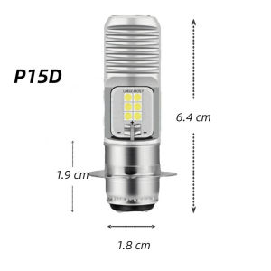 Ceyes Universal Motorcycle LED Headlight Bulb Px15D H6 H4 Yellow+White Tmx 125 Headlight Bulbs