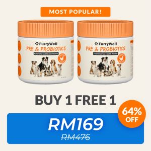 Bu get1FurryWell Gut Restore Powder for Dogs    Restore immunity gut balance skin & digestive health(150g)