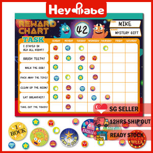 Magnetic Behavior Reward Charts with Stickers for Kids Weekly Calendar Daily Task Routine Motivate Responsibility Learning Good Habits Independence at Home Early Development Educational Toys HEYBABE